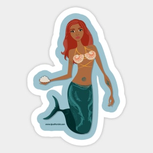 Mermaid Red Hair Sticker